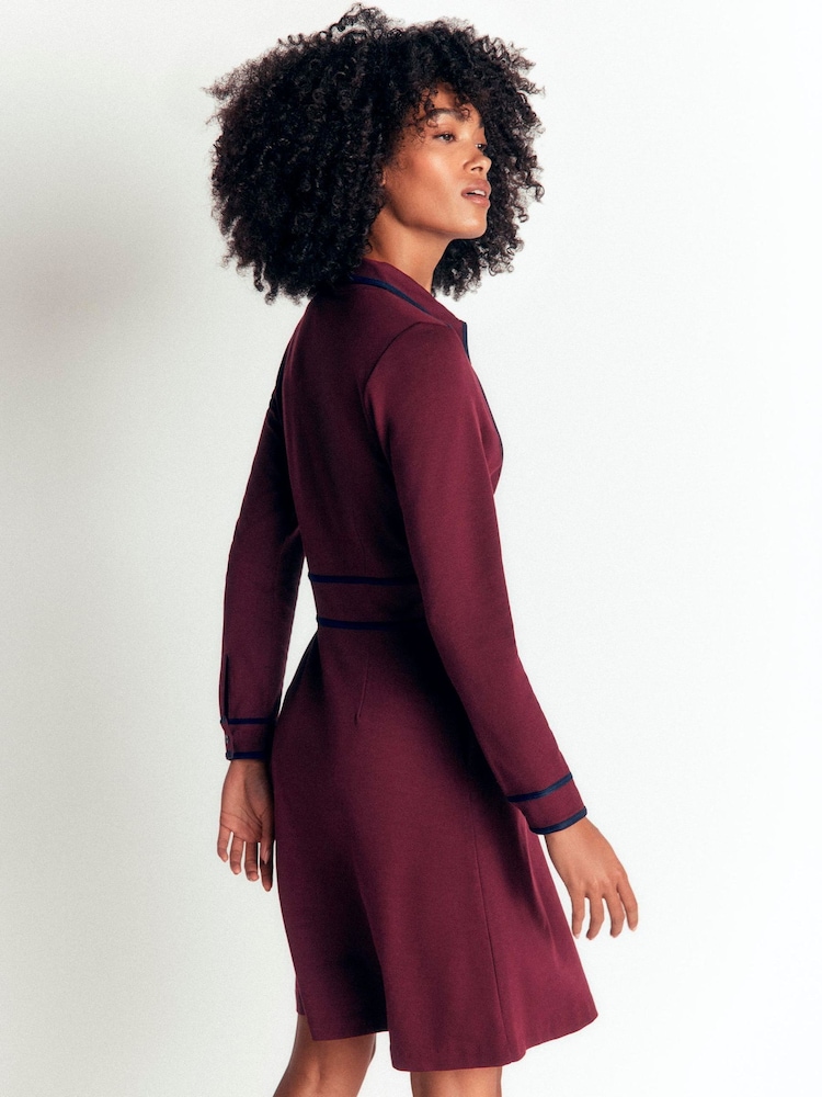Boden Purple Ula Ponte Short Dress - Image 2 of 5 Boden Purple Ula Ponte Short Dress - Image 2 of 5