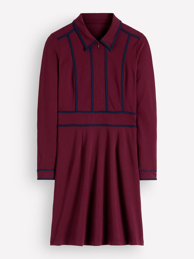 Boden Purple Ula Ponte Short Dress - Image 5 of 5 Boden Purple Ula Ponte Short Dress - Image 5 of 5