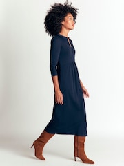 Boden Blue Hope Zip Detail Jersey Dress - Image 4 of 5