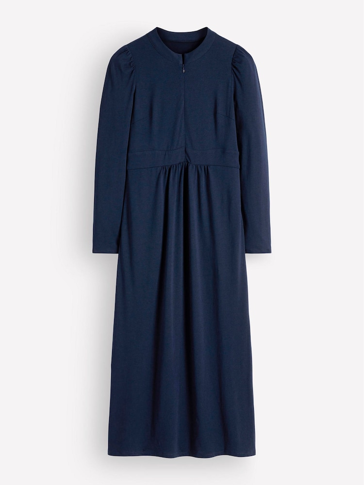 Boden Blue Hope Zip Detail Jersey Dress - Image 5 of 5 Boden Blue Hope Zip Detail Jersey Dress - Image 5 of 5
