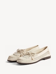 Hobbs Warm Ivory Darcy Woven Leather Loafers - Image 4 of 5