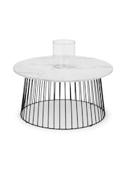 Julian Bowen White Broadway Round Coffee Table - Image 3 of 5