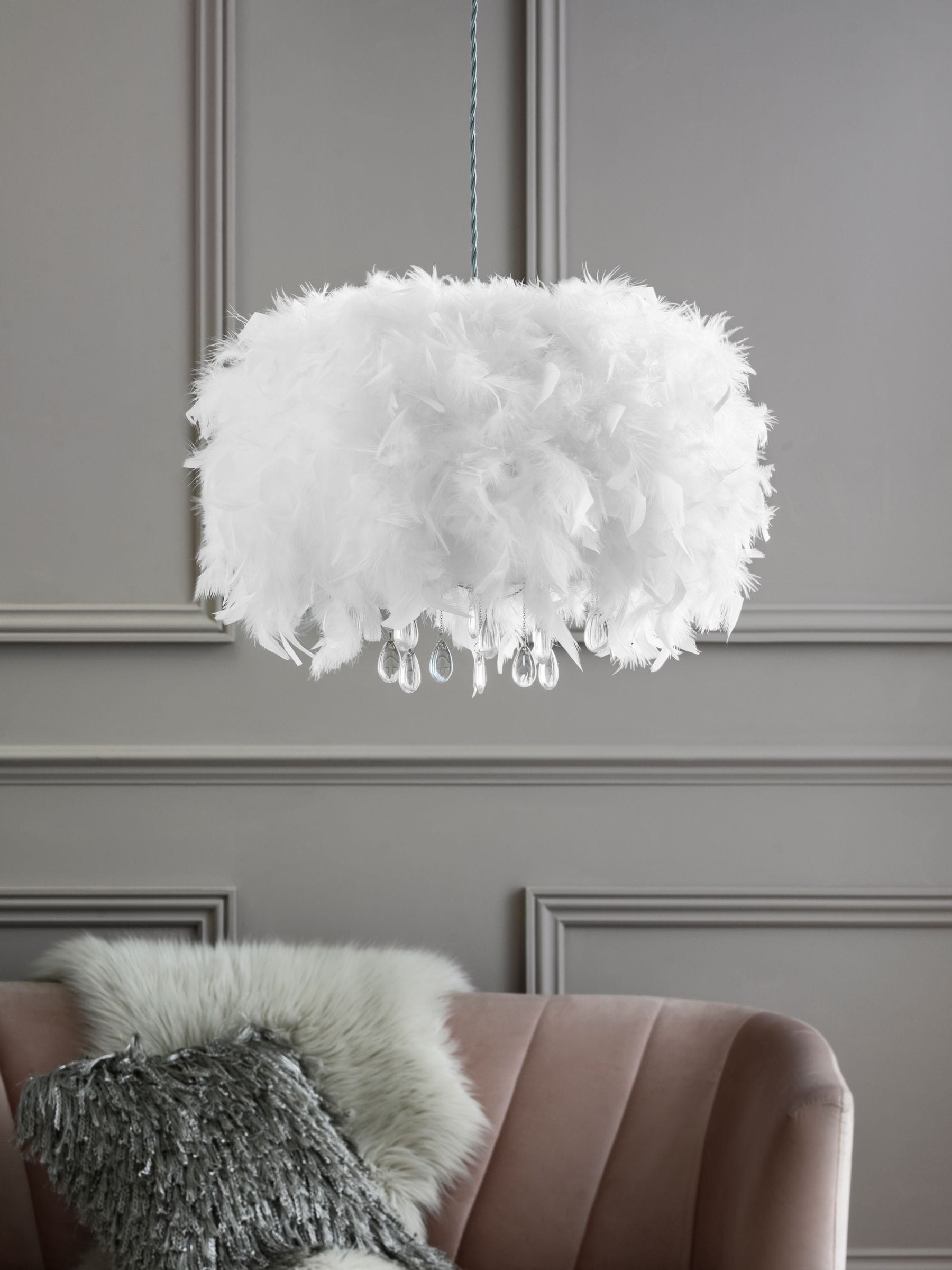 Feather lampshade laura ashley top