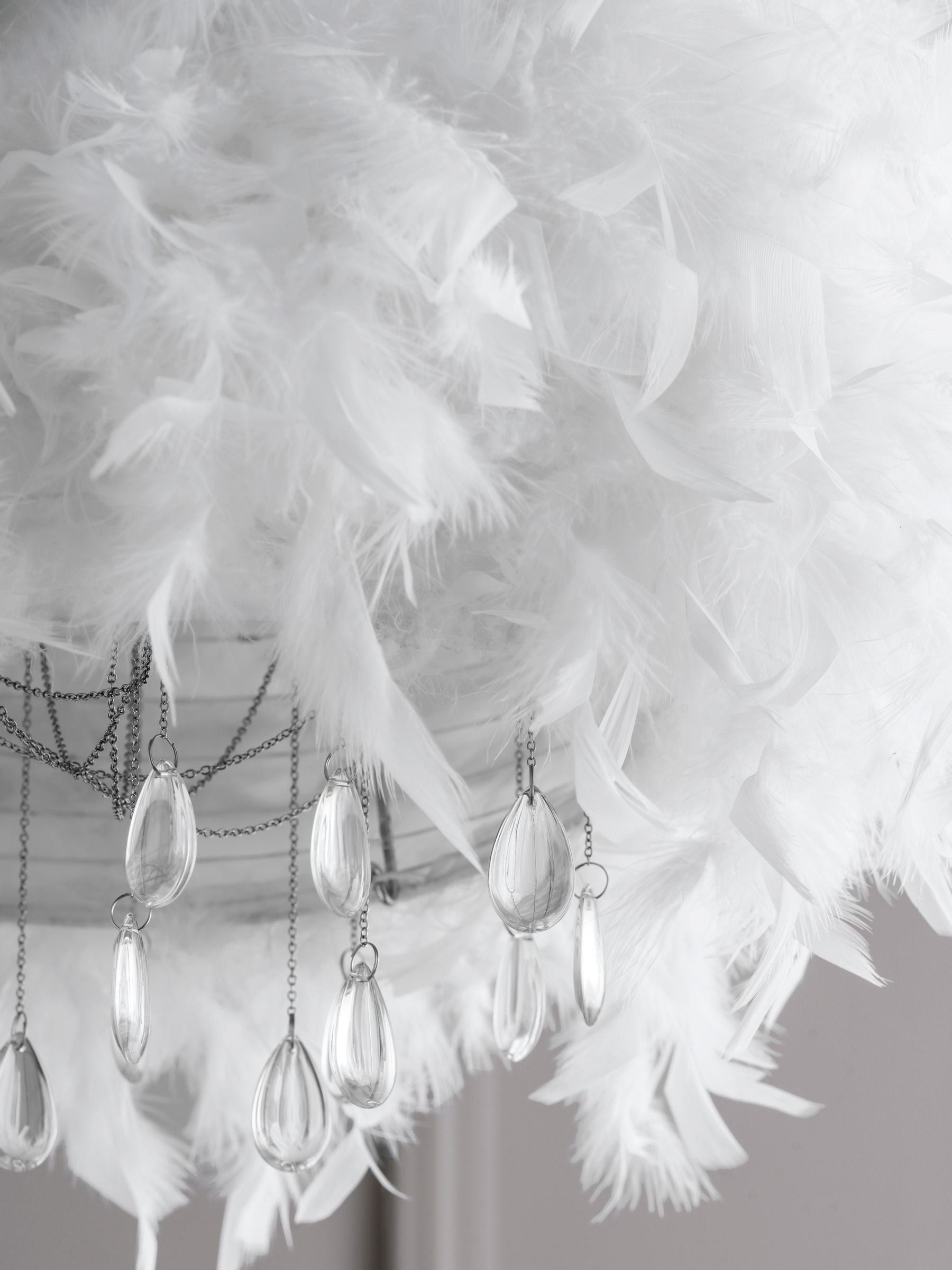 Buy White Feather Easy Fit Lamp Shade from Next Malta