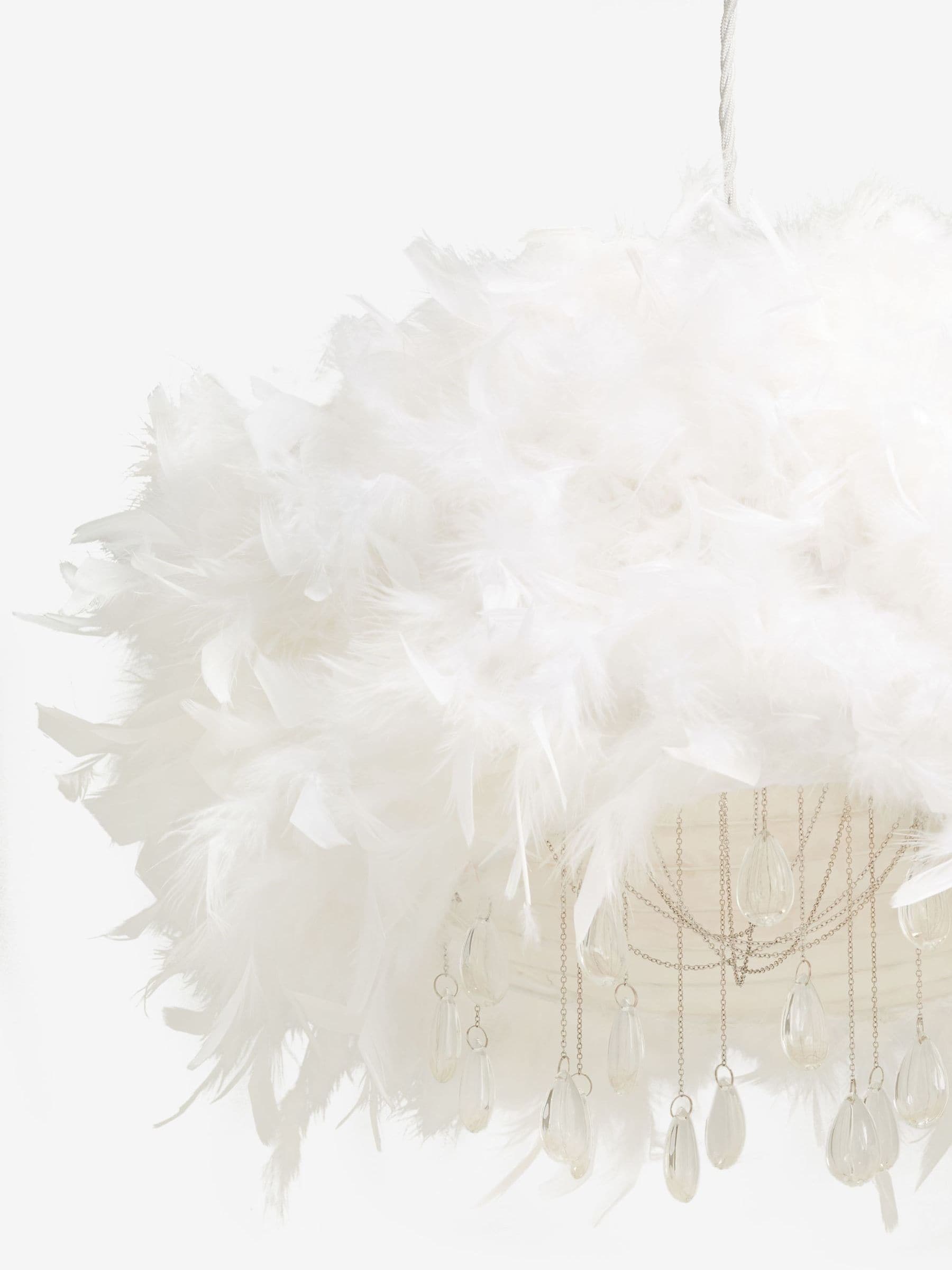 White Feather Easy Fit Lamp Shade Laura Ashley