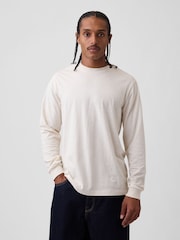 Cream - Tricou cu logo Gap Mânecă lungă - Imaginea 1 din 4