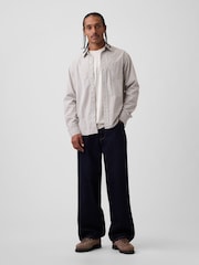 Cream - Tricou cu logo Gap Mânecă lungă - Imaginea 3 din 4