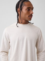 Cream - Tricou cu logo Gap Mânecă lungă - Imaginea 4 din 4