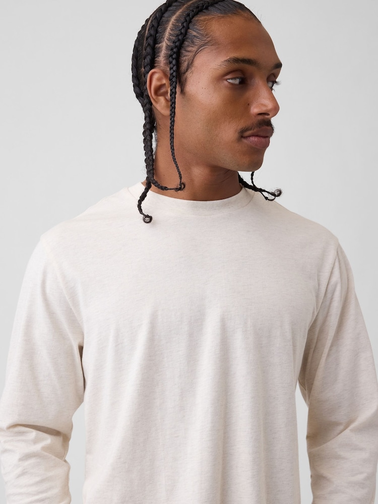 Cream - Tricou cu logo Gap Mânecă lungă - Imaginea 4 din 4