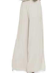 Gina Bacconi Cream Chiffon Layered Trousers With Slits - Image 2 of 4