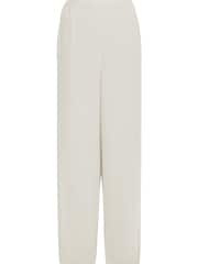 Gina Bacconi Cream Chiffon Layered Trousers With Slits - Image 3 of 4