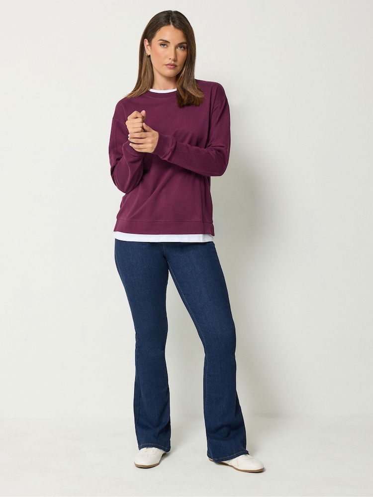 Long Tall Sally Red Cotton Layered Top - Image 2 of 6 Long Tall Sally Red Cotton Layered Top - Image 2 of 6