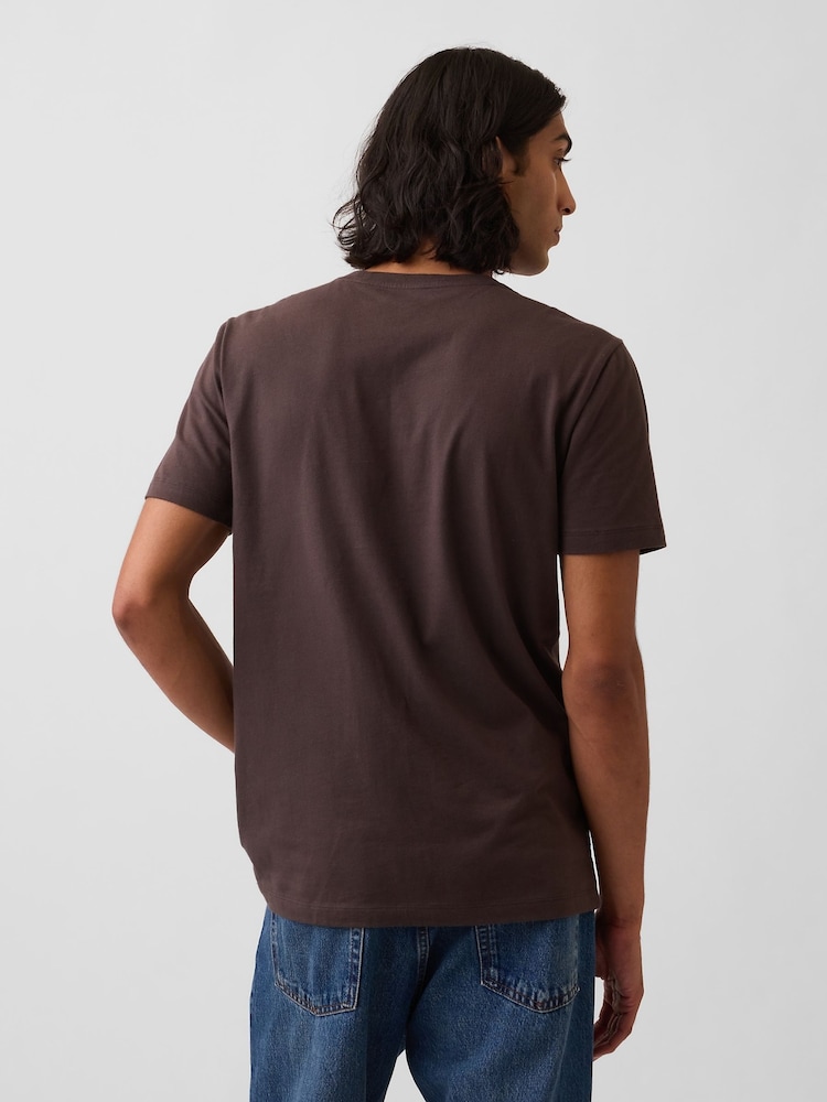 Maro închis - Gap Classic Short Sleeve T-Shirt - Imaginea 2 din 4