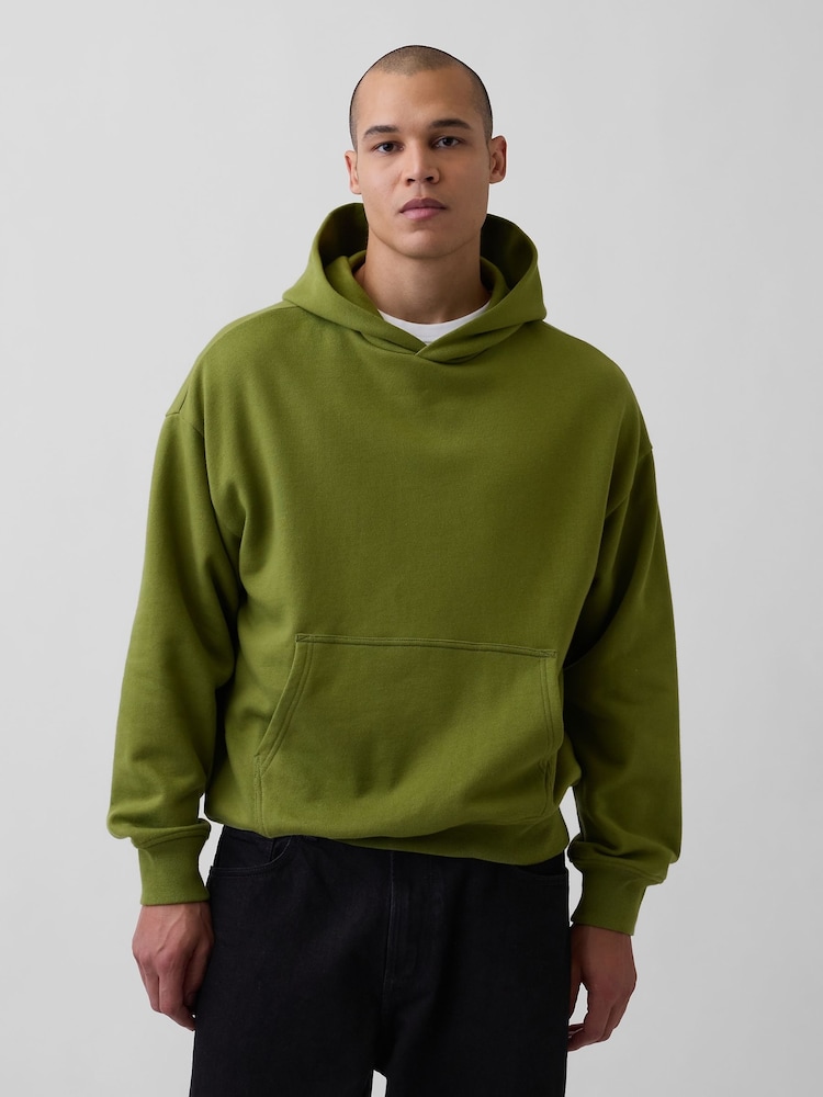Gap Olive Green Heavyweight Oversized Hoodie - Image 1 of 4 Gap Olive Green Heavyweight Oversized Hoodie - Image 1 of 4