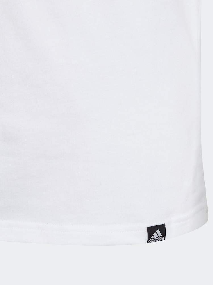 adidas White Sportswear Training 100% Cotton Graphic T-Shirt - Image 11 of 11 adidas White Sportswear Training 100% Cotton Graphic T-Shirt - Image 11 of 11