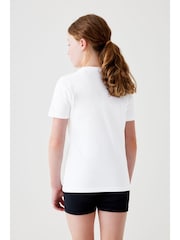adidas White Sportswear Training 100% Cotton Graphic T-Shirt - Image 2 of 11