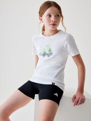 adidas White Sportswear Training 100% Cotton Graphic T-Shirt - Image 3 of 11