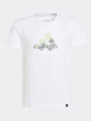 adidas White Sportswear Training 100% Cotton Graphic T-Shirt - Image 7 of 11