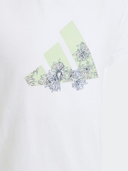 adidas White Sportswear Training 100% Cotton Graphic T-Shirt - Image 9 of 11