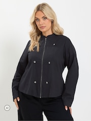 Yours Curve Button Detail Military Jacket - Bild 2 von 7