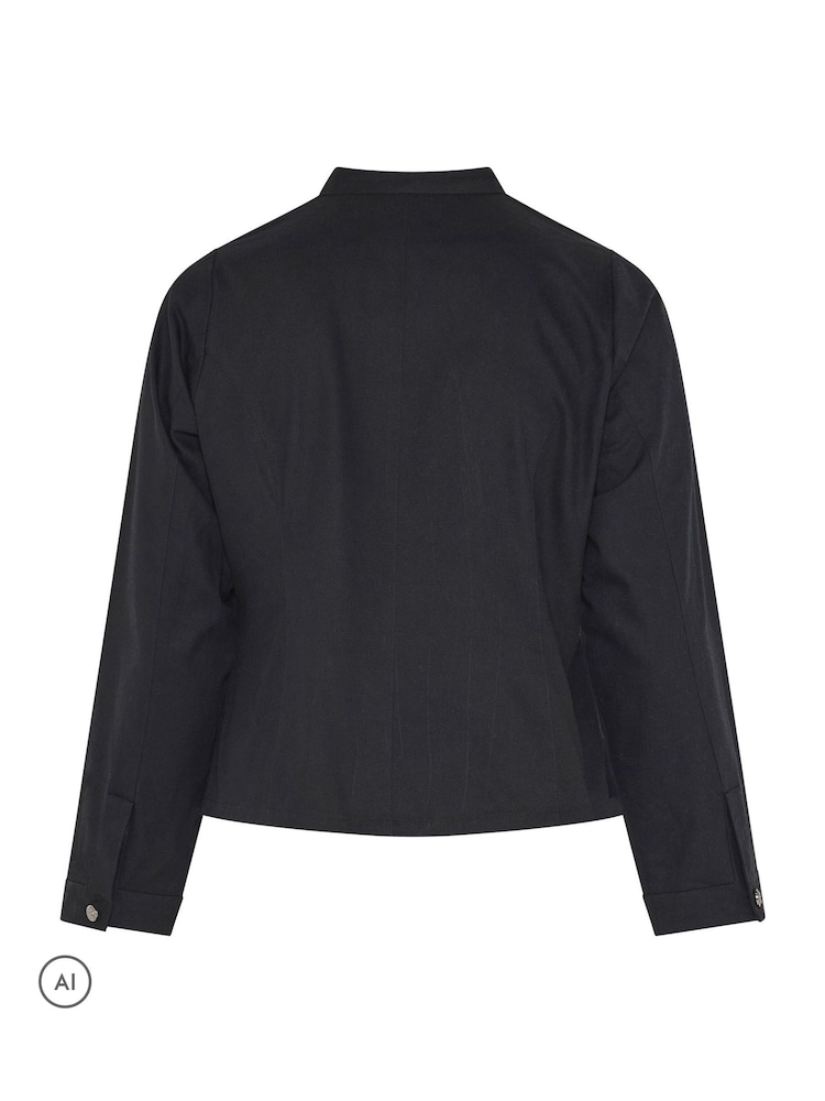 Yours Curve Button Detail Military Jacket - Bild 7 von 7 Yours Curve Button Detail Military Jacket - Bild 7 von 7