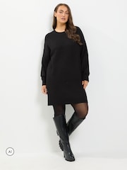 Yours Curve Black Jumper Dress - Image 2 of 6