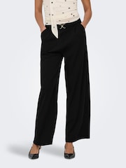 JDY Black Belted Wide Leg Trousers - Image 3 of 6