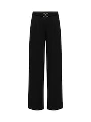JDY Black Belted Wide Leg Trousers - Image 5 of 6