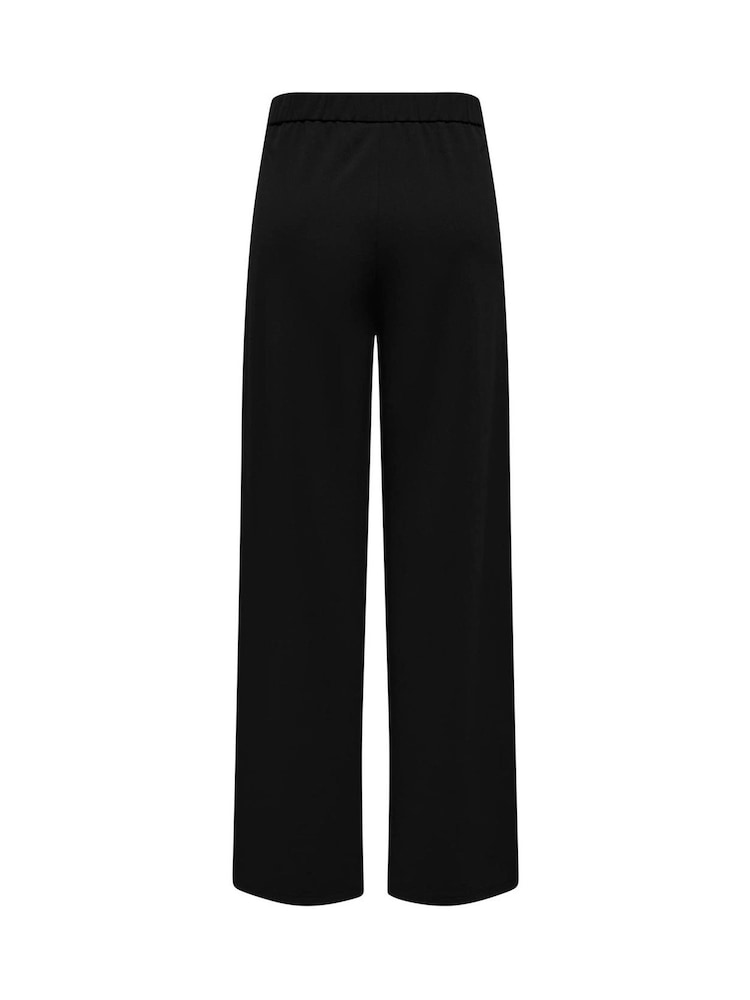 JDY Black Belted Wide Leg Trousers - Image 6 of 6