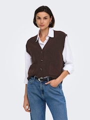 JDY Brown Knitted Vest - Image 3 of 7