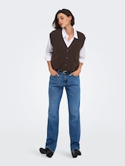 JDY Brown Knitted Vest - Image 5 of 7