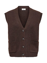 JDY Brown Knitted Vest - Image 6 of 7
