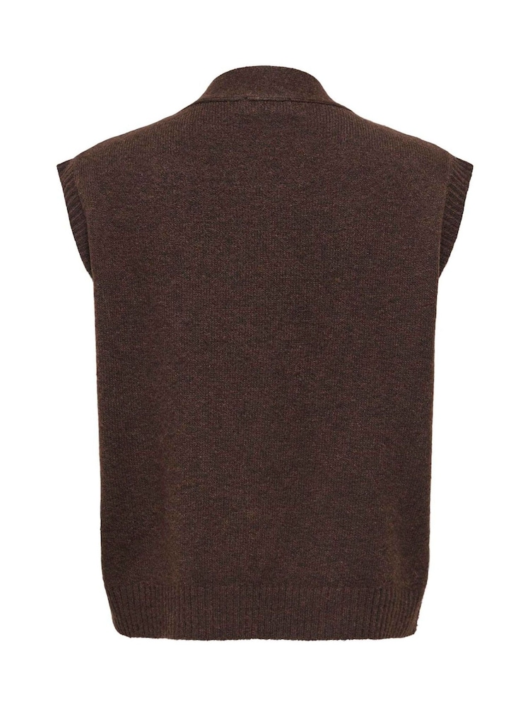JDY Brown Knitted Vest - Image 7 of 7 JDY Brown Knitted Vest - Image 7 of 7