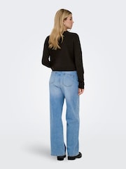 JDY Brown Knitted Button Down Short Cardigan - Image 4 of 6
