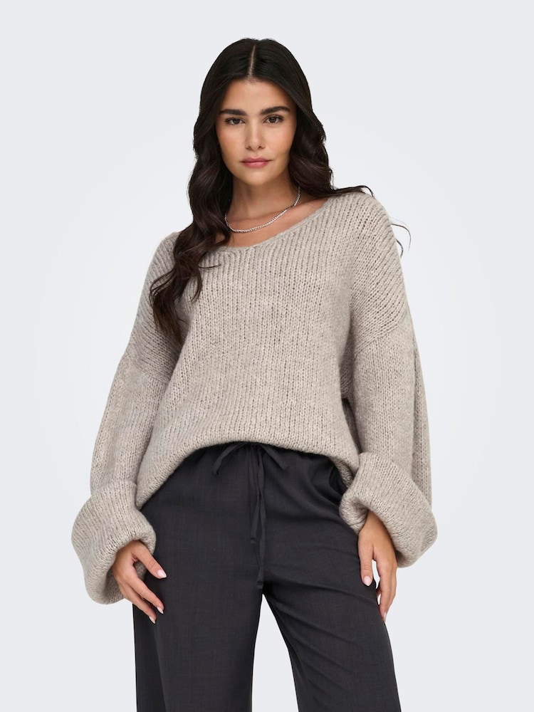 JDY Reversible V-Neck Jumper - Imaginea 1 din 6