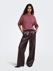 JDY Pink Short Sleeve Knitted Jumper - Image 4 of 7