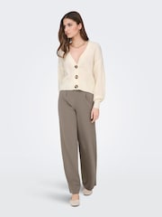JDY Natural Wide Leg Trousers - Image 1 of 6
