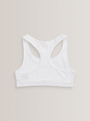 White Racer Back Crop Top 3 Pack (5-16yrs) - Image 2 of 2