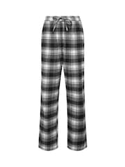 Long Tall Sally Black Check Cotton Wide Leg Pyjamas Bottoms - Image 5 of 6