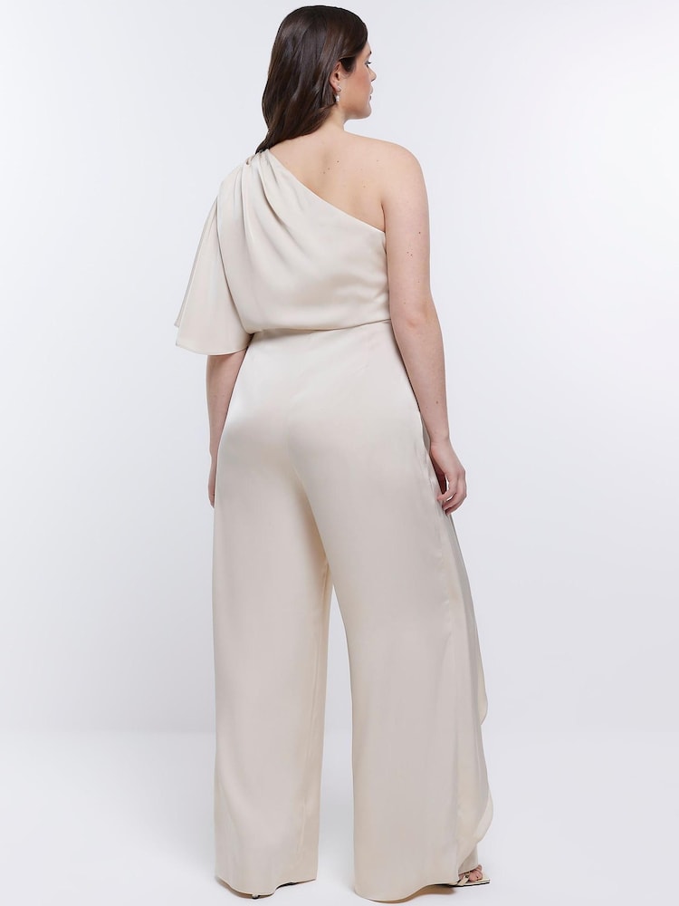 River Island Cream Bridesmaid Jumpsuit - Image 2 of 5 River Island Cream Bridesmaid Jumpsuit - Image 2 of 5