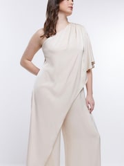 River Island Cream Bridesmaid Jumpsuit - Image 4 of 5