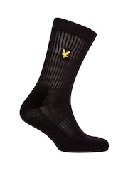 Lyle & Scott Black Sport Socks 3 Pack - Image 2 of 5