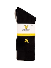 Lyle & Scott Black Sport Socks 3 Pack - Image 5 of 5