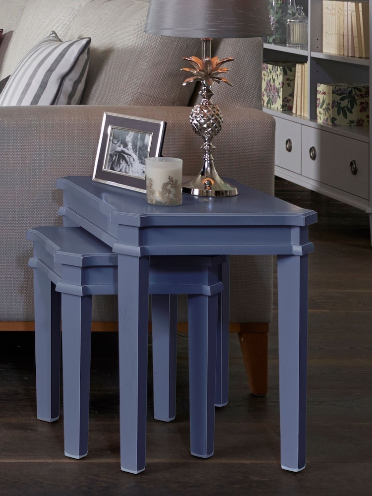 Laura Ashley Dusky Seaspray Henshaw Nest Of 2 Tables - Image 1 of 5