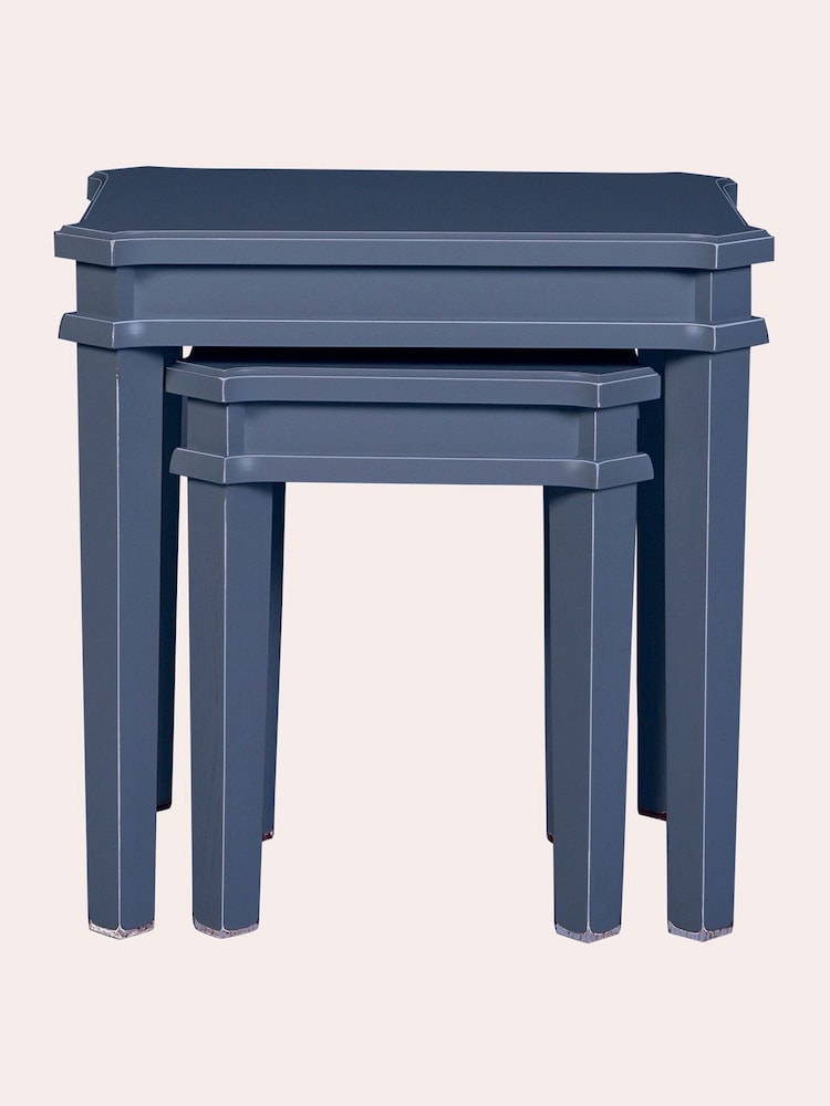 Laura Ashley Dusky Seaspray Henshaw Nest Of 2 Tables - Image 2 of 5