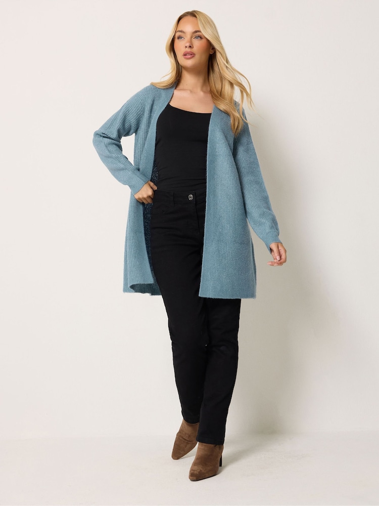 M&Co Blue Knitted Cardigan - Image 2 of 6 M&Co Blue Knitted Cardigan - Image 2 of 6