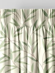 Laura Ashley Green Willow Leaf Made to Measure Curtains - Image 5 of 9