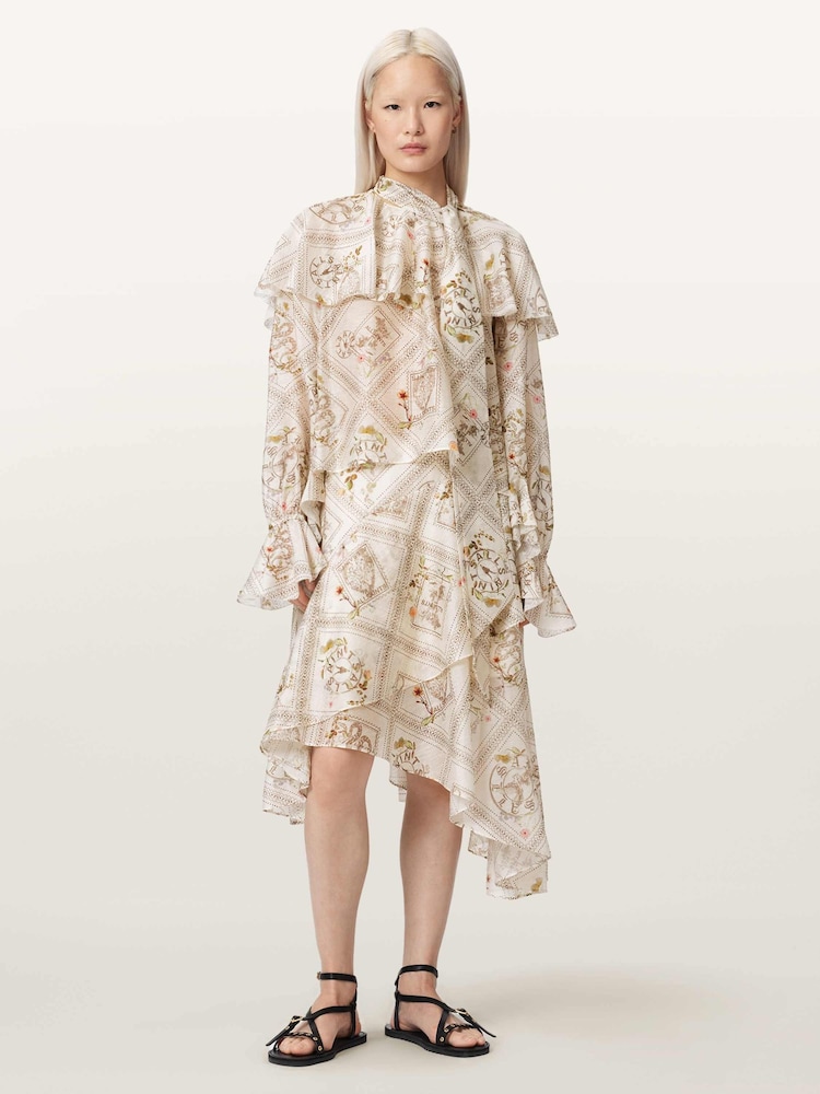 AllSaints White Heba Top - Image 1 of 6