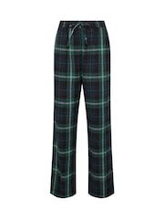 Long Tall Sally Green Check Cotton Wide Leg Pyjamas Bottoms - Image 6 of 7