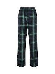 Long Tall Sally Green Check Cotton Wide Leg Pyjamas Bottoms - Image 7 of 7